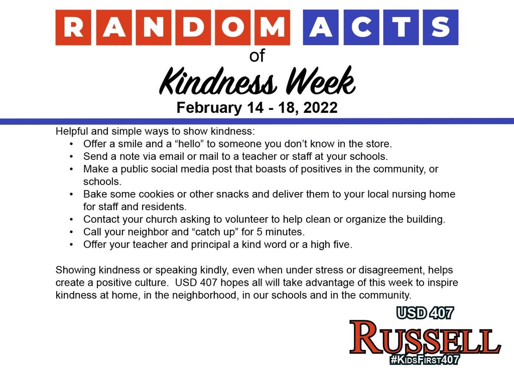 Random Acts of Kindness Week